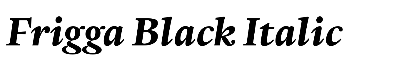Frigga Black Italic